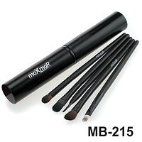 Набор кисточек для макияжа MaXmar из 5 инструментов в металическом футляре MB-215