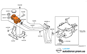 Бачок ГТЦ (голового гальмівного циліндра) Nissan Leaf ZE0 / AZE0 (10-17) 46090-3NA0B, фото 3