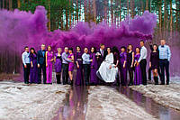 Цветной дым фотосессий, фиолетовый и другие цвета, 60 сек