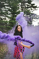 Фиолетовый дымный факел, для фото, 60 сек