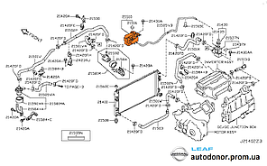 Розширювальний бачок охолодження великий Nissan Leaf ZE0 (10-13) 21710-3NA0A, фото 3