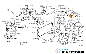 Розширювальний бачок охолодження малий Nissan Leaf ZE0 (10-12) 21537-3NA0A, фото 4
