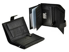 Гаманець для прав і авто-документів чоловічий шкіряний чорний з прозорими вставками всередині 10.5*14*2sм Dr. Bond M1