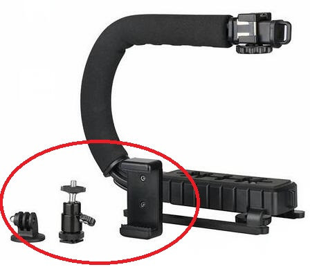 Стабілізаційна ручка для фото та відеокамер Alitek U-Grip Pro (1 башмак) + 3 аксесуари!