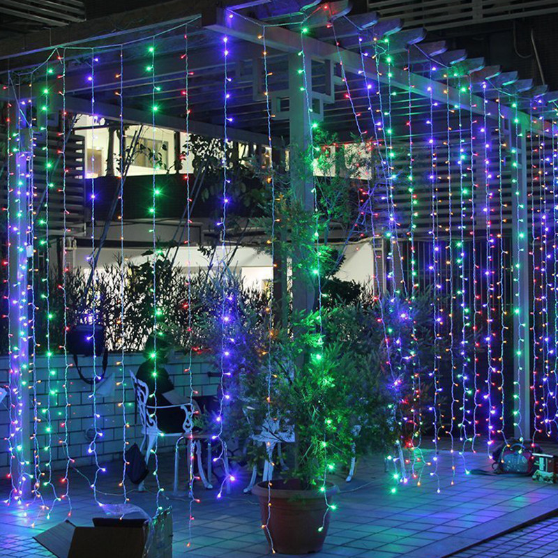 Світлодіодна гірлянда штора Curtain 3х3 метри, 600 LED, колір RGB