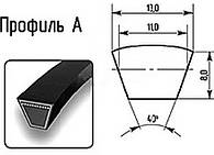 Ремені профіль А 13х8 мм