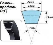 Ремені профіль Д(Р) 32х19 мм