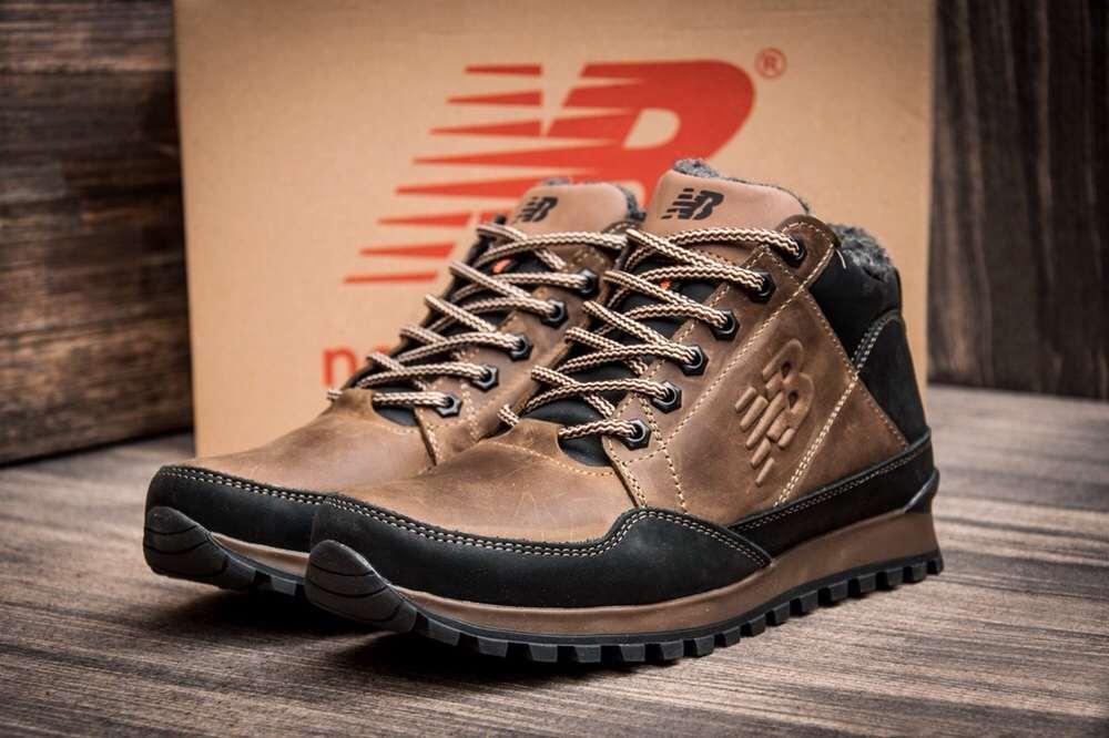 Чоловічі зимові шкіряні кросівки New Balance clasic brown