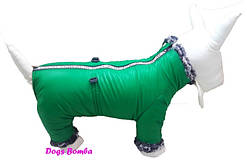 Комбінезон зимовий для собак, зелений, (розмір 6) 