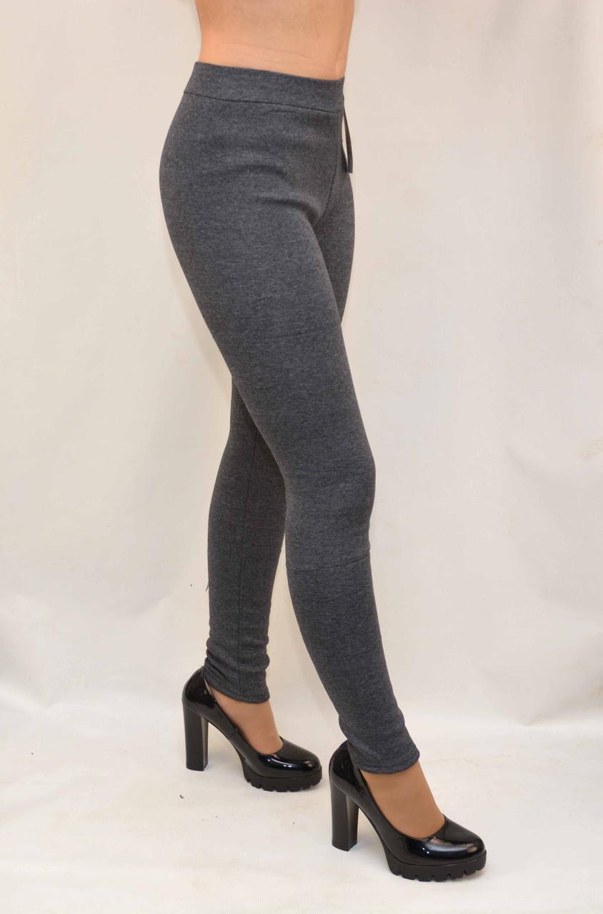 Лосини трикотажні на хутрі 3XL сірі