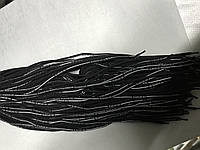 Шнурки круглые 100см (цвет черные с надписей "спорт") в уп 50пары.