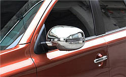 Накладки на дзеркала Mitsubishi Outlander 2012+ з вирізом під повторювач