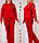 Турецький брендовий батальний гламурний спортивний костюм жіночий No 8880 червоний, фото 7