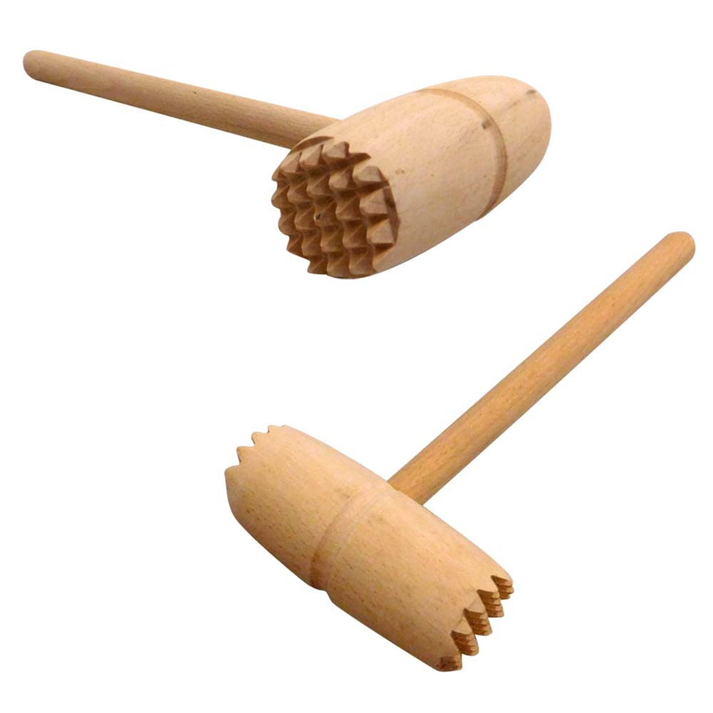 Молоток для відбивання м'яса круглий дерев'яний 28.5 см