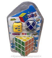 Логічний набір із кубиком-рубіка, кубиком-антистрес і логикою-змійкою (812)