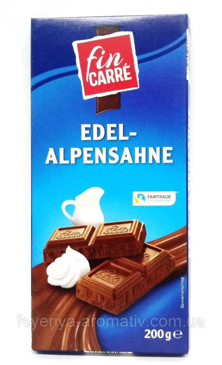 Шоколад молочний Fin Carre Edel-Alpensahne 200g Німеччина