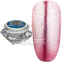 Дзеркальна пудра Flash Silver Global Fashion, срібло, фото 3