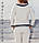 Турецький батальний стильний спортивний костюм жіночий No8883 сірий, фото 3