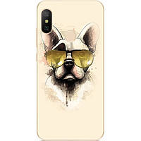 Бампер силиконовый чехол для Xiaomi Mi A2 с рисунком Собака в очках
