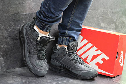 Чоловічі зимові кросівки Nike air max 98, на хутрі,сірі, фото 2