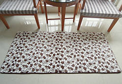 Плюшевий килимок «Камінці» кава 40×120 см