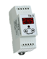 Терморегулятор DigiTOP ТК-3 (одноканальний, датчик DS18B20) DIN, –55 °C...+125 °C, крок: 0,1 °C, термостат, датчик