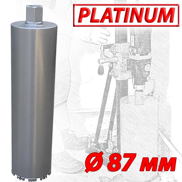 Алмазна коронка SUPERHARD "PLATIMUM" Ø87 мм 1 1/4"UNC