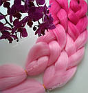 Рожеве омбре канокалон для зачісок, фото 4