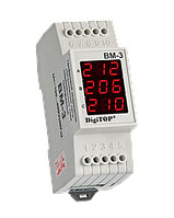 Вольтметр DigiTOP ВМ-3, трифазний DIN, фазне ~100 B... ~400 B, диджітоп