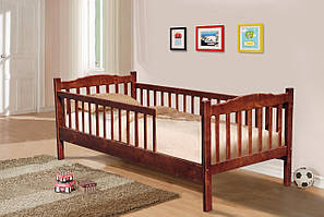 Ліжко Юніор з 2 бортиками 90-200 см (темний горіх)