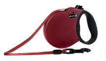 Повідець-рулетка ALCOTT adventure для собак до 11 кг — 3 м — світловідбивна стрічка червоний