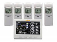 Регистратор температуры и влажности MISOL WS-HP3001-8MZ с 5 выносными датчиками (-40 to 60°C; 10% to 99%) DWP