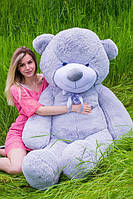 Большая плюшевая игрушка медведь Тедди 200 см серый