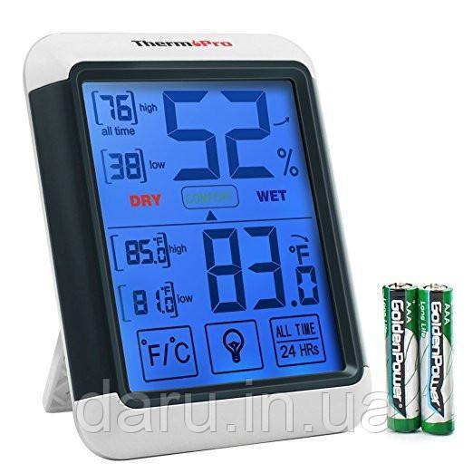 Термо-гігрометр ThermoPro TP-55 (-50°C до 70°C; 10%...99%) з підсвічуванням і магнітом