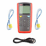 Двоканальний термометр UNIT UT325 (-250~1767℃) з сумісністю з термопарами К,J,T,E,R,S,N типів, ЗА, фото 3