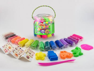 Тесто для лепки Master Do 18 цветов (в банке + формочки) 