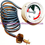 Манометр круглий 40 мм 0-4 бари трубка імпульсна (ф.у, EU) котлів Baxi, Western, артикул 9951650, к.з. 1878, фото 2