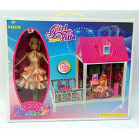 Домик с куклой 66887A, кукольный домик с мебелью