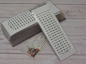 Наклейки з номерами кольорів DMC