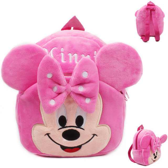 Рюкзачок для садка. Дитячий м'який плюшевий рюкзак Mini Mouse. Рюкзачок для дівчинки в садок Мінні Маус
