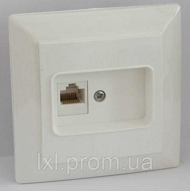 Розетка комп'ютерна (біла, крем) LXL ULTRA