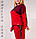 Жіночий стильний спортивний батальний костюм пр-во Туреччина No8877 червоний, фото 2