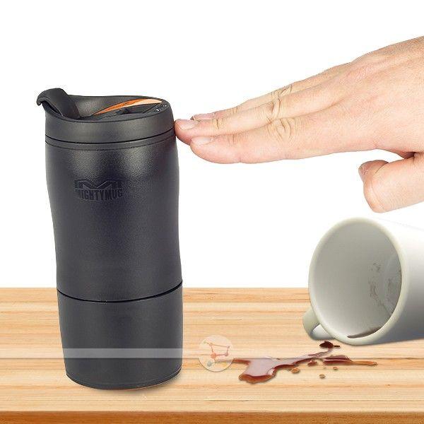 Термочашка непроливайка Mighty Mug Mini Чорна, об'єм 350 мл, стійка, із пластику, для кави та чаю