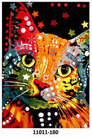Ковёр цветной с рисунком Кошка разные