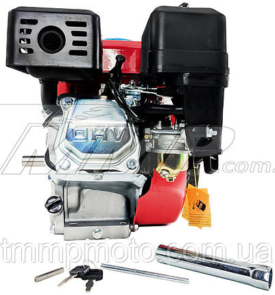 Двигун для мотоблока 170F d = 25 mm під шліц (7,5 HP, датчик оливи, паперовий фільтр), фото 1