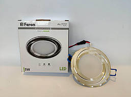 Світлодіодний світильник вбудований світильник Feron AL777 5 W срібло 400 Lm 4000 K 93*28 mm