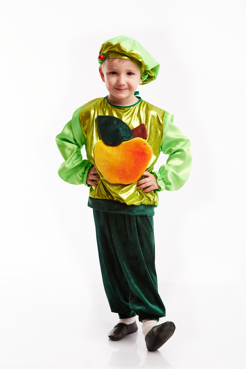 Карнавальний костюм Яблуко хлопчик, зріст 110-120