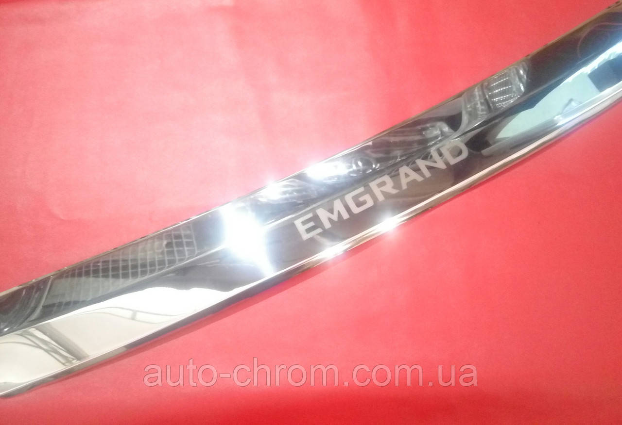 Накладка на задний бампер с загибом Geely Emgrand EC7, фото 1