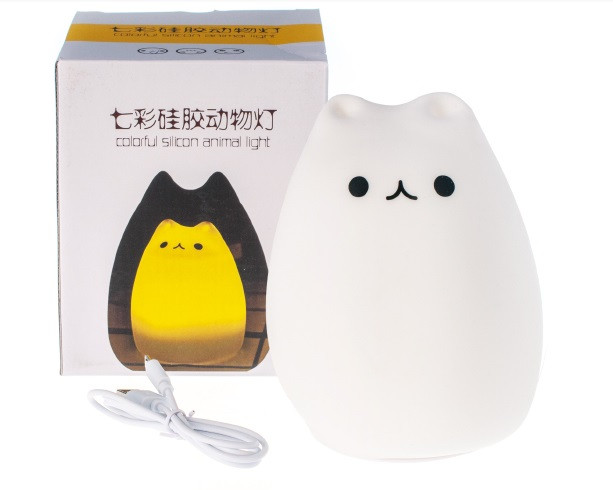Ночник “Милый котик” купить в Украине Силиконовый светильник- ночник “Милый котик”