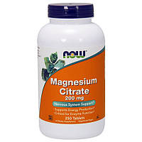 Magnesium Citrate 200 mg NOW, 250 таблеток